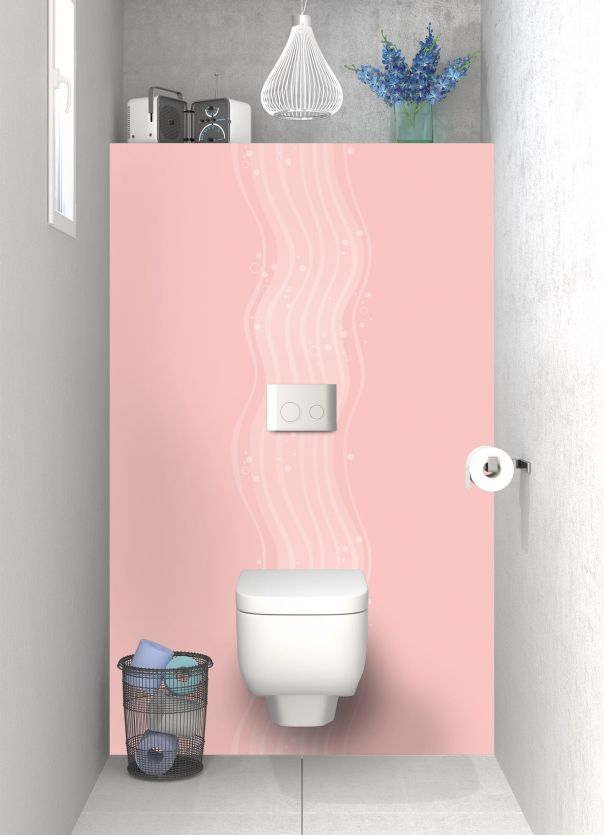 Panneau WC Vagues design couleur Quartz rose