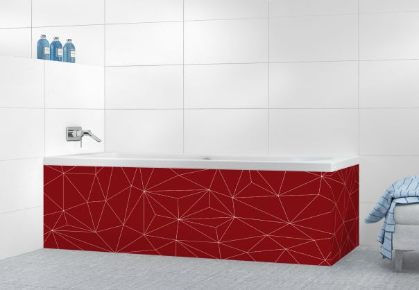 Panneau tablier de bain Constellation couleur Rouge grenat motif inversé