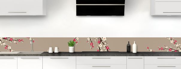 Crédence de cuisine Arbre fleuri couleur Mulot frise