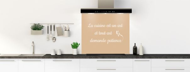 Crédence de cuisine Citation couleur Coquille d'oeuf fond de hotte