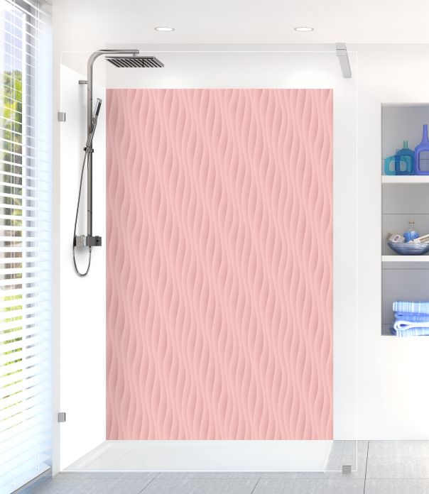 Panneau de douche Ondes couleur Quartz rose