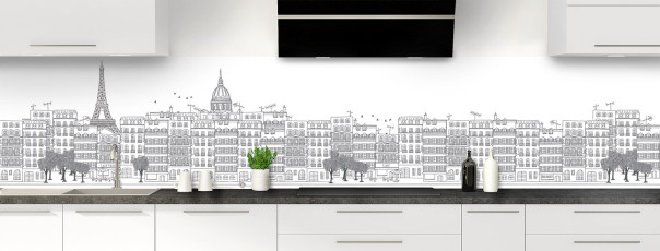 Crédence de cuisine La rue couleur Gris anthracite panoramique