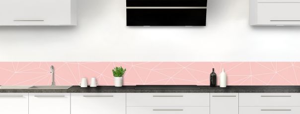 Crédence de cuisine Constellation couleur Quartz rose frise