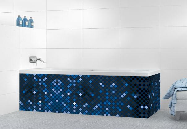 Panneau tablier de bain Diamants brillants couleur Bleu nuit