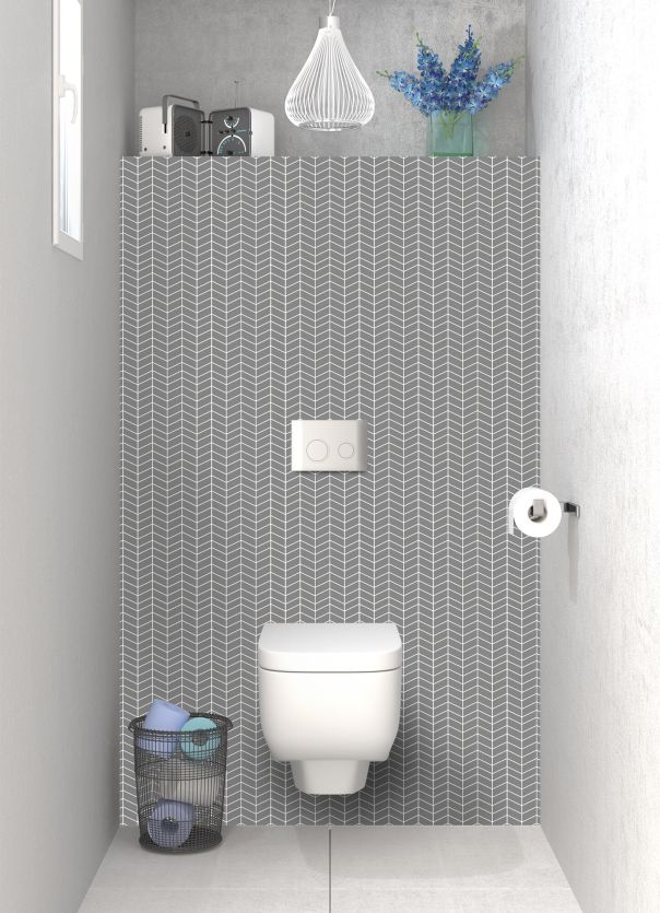 Panneau WC Origami  couleur Gris pierre
