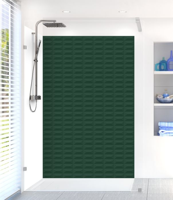 Panneau de douche Briques en relief couleur Vert avocat