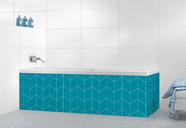 Panneau tablier de bain Origami couleur Bleu paon