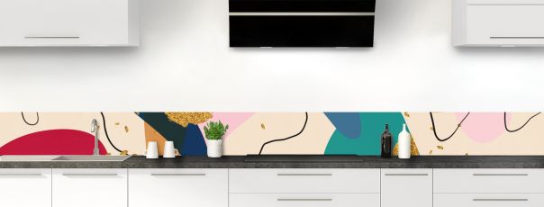 Crédence de cuisine Abstrait paillettes or frise