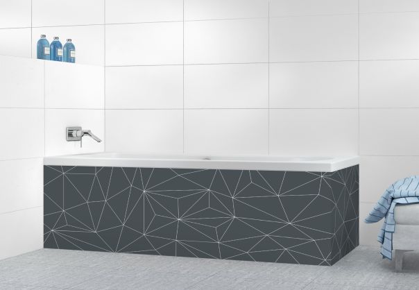 Panneau tablier de bain Constellation couleur Gris anthracite motif inversé