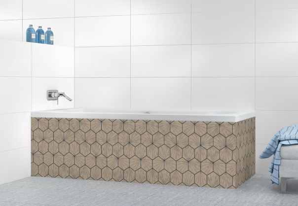 Panneau tablier de bain Carreaux de ciment hexagonaux couleur Mulot