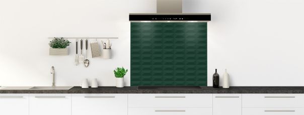 Crédence de cuisine Briques en relief couleur Vert avocat fond de hotte