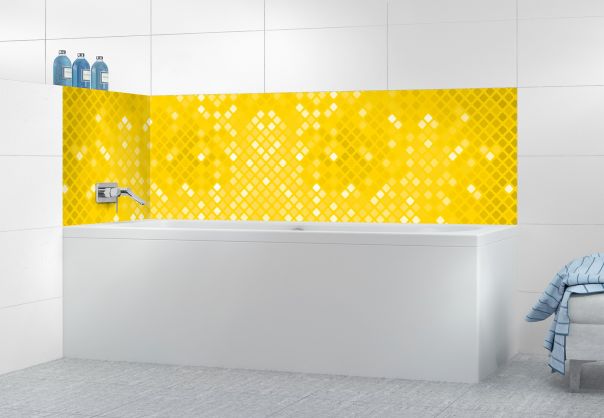 Panneau de bain Diamants brillants couleur Mimosa