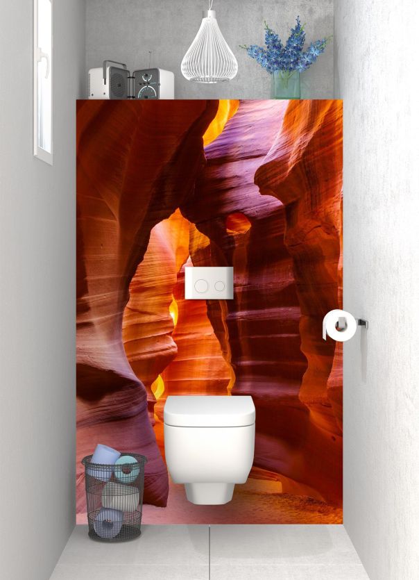 Panneau WC Antelope canyon motif inversé