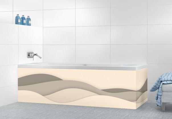 Panneau tablier de bain Vagues couleur Dune