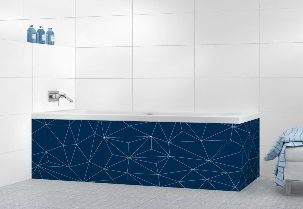 Panneau tablier de bain Constellation couleur Bleu nuit motif inversé