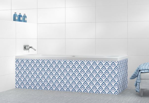 Panneau tablier de bain Ecailles  couleur Bleu électrique