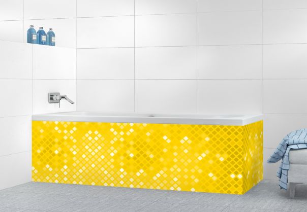 Panneau tablier de bain Diamants brillants couleur Mimosa