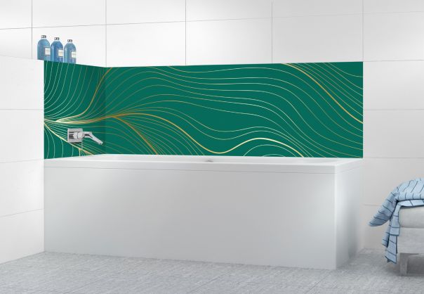 Panneau de bain Volupté couleur Vert jade motif inversé