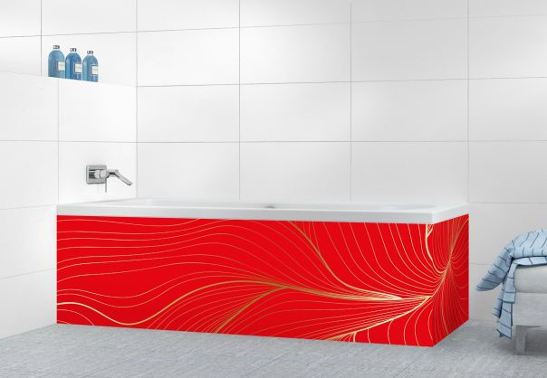 Panneau tablier de bain Volupté couleur Rouge vermillon
