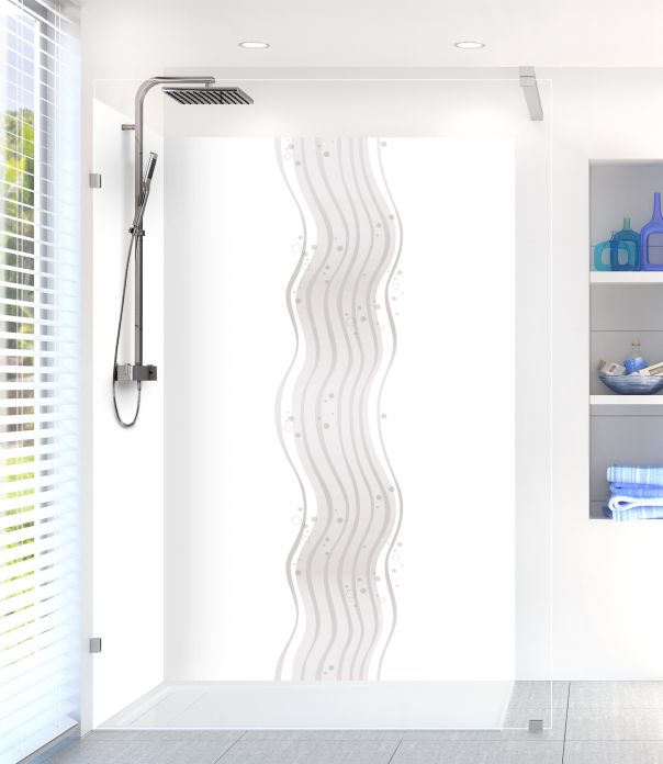 Panneau de douche Vagues design couleur Blanc