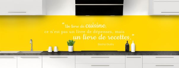 Crédence de cuisine Livre de recettes couleur Mimosa panoramique