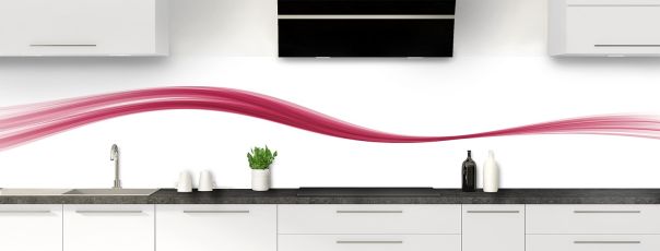 Crédence de cuisine Ruban couleur couleur Saphir rose panoramique