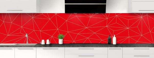 Crédence de cuisine Constellation couleur Rouge vermillon panoramique