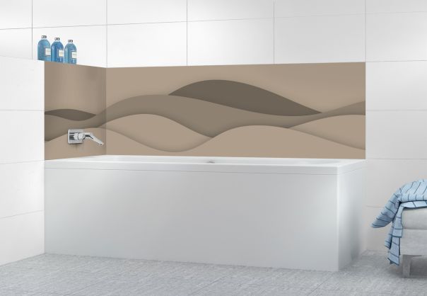 Panneau de bain Vagues couleur Mulot motif inversé