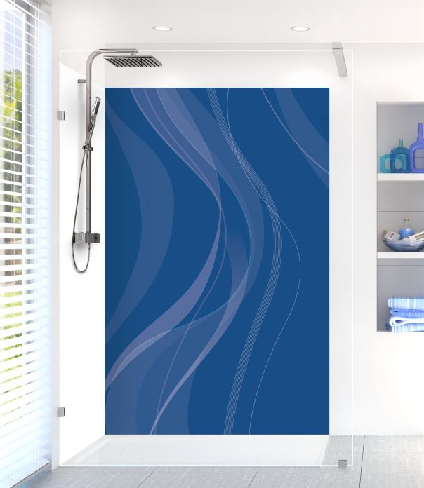 Panneau de douche Voilage couleur Bleu électrique