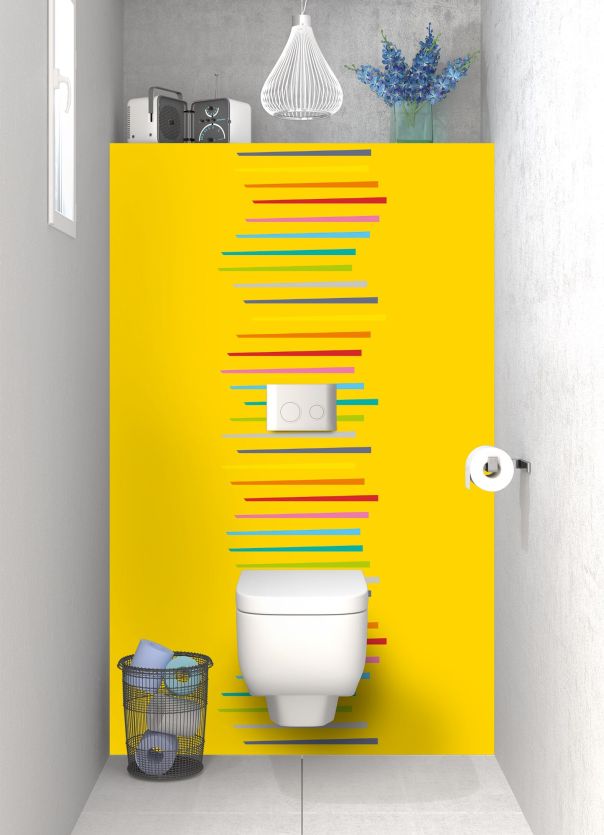 Panneau WC Barres colorées couleur Mimosa