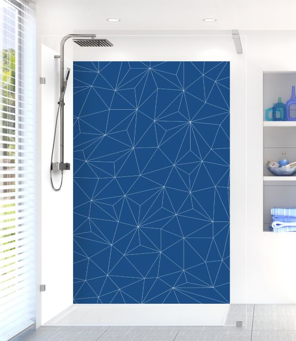 Panneau de douche Constellation couleur Bleu électrique motif inversé
