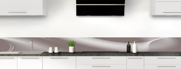 Crédence de cuisine Volute couleur taupe dosseret motif inversé