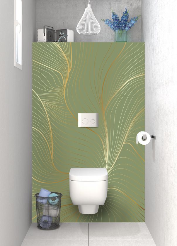 Panneau WC Volupté couleur Vert sauge motif inversé