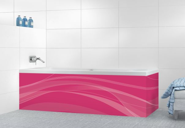 Panneau tablier de bain Voilage couleur Saphir rose