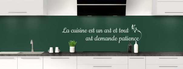 Crédence de cuisine Citation  couleur Vert avocat panoramique