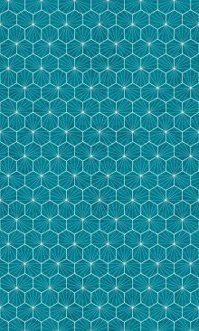 Crédence Carreaux de ciment hexagonaux Bleu