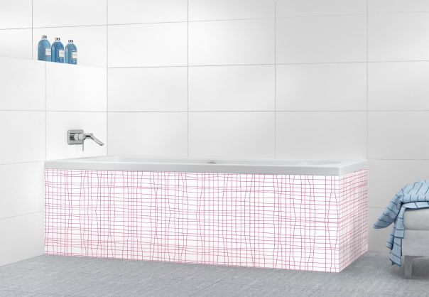 Panneau tablier de bain Stockholm couleur Saphir rose