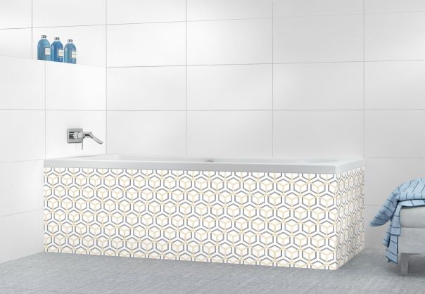 Panneau tablier de bain Mailles doré couleur Blanc