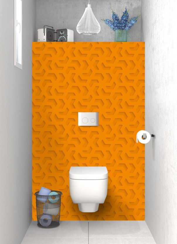 Panneau WC Hélice en relief couleur Citrouille