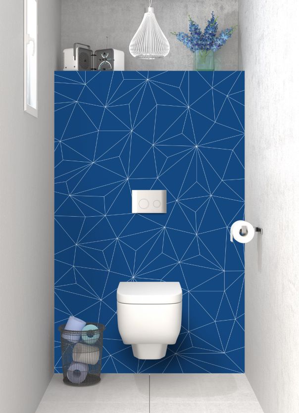 Panneau WC Constellation couleur Bleu électrique motif inversé