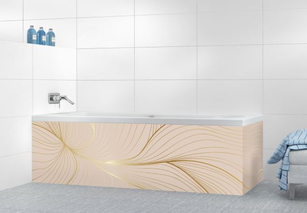 Panneau tablier de bain Volupté couleur Grège motif inversé