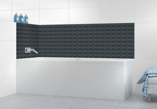 Panneau de bain Briques en relief couleur Gris anthracite