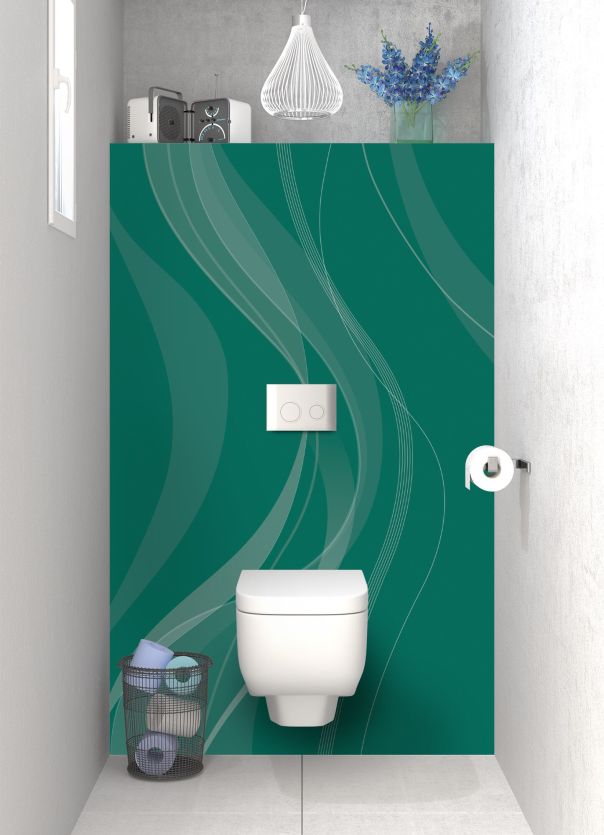 Panneau WC Voilage couleur Vert jade