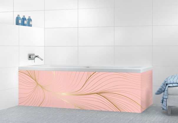 Panneau tablier de bain Volupté couleur Quartz rose motif inversé