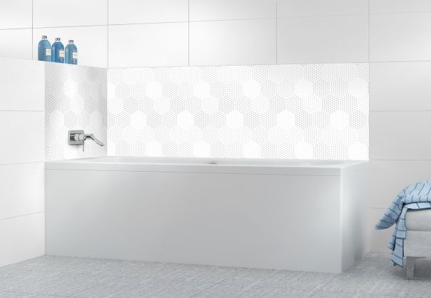 Panneau de bain Camaïeu hexagone couleur Blanc