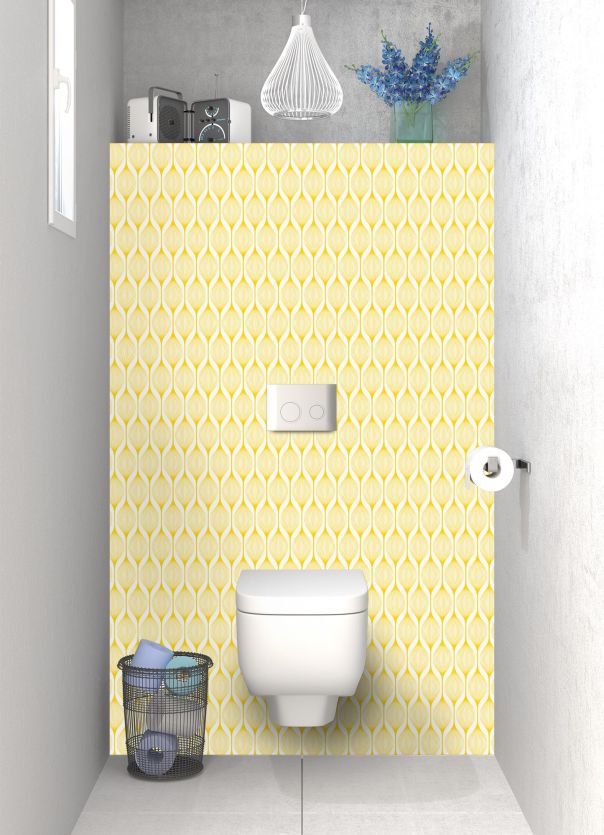 Panneau WC Rubans design couleur Mimosa