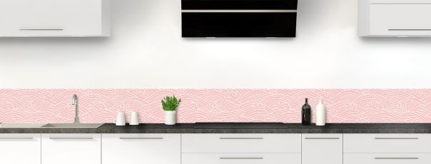 Crédence de cuisine Osaka couleur Quartz rose frise