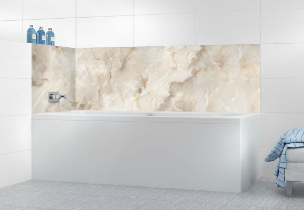 Panneau de bain Marbre brun motif inversé