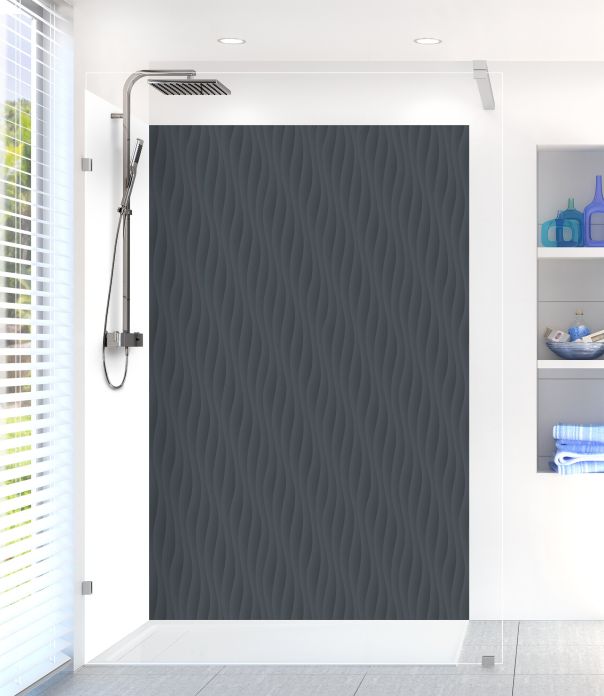 Panneau de douche Ondes couleur Gris anthracite