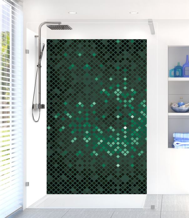 Panneau de douche Diamants brillants couleur Vert avocat